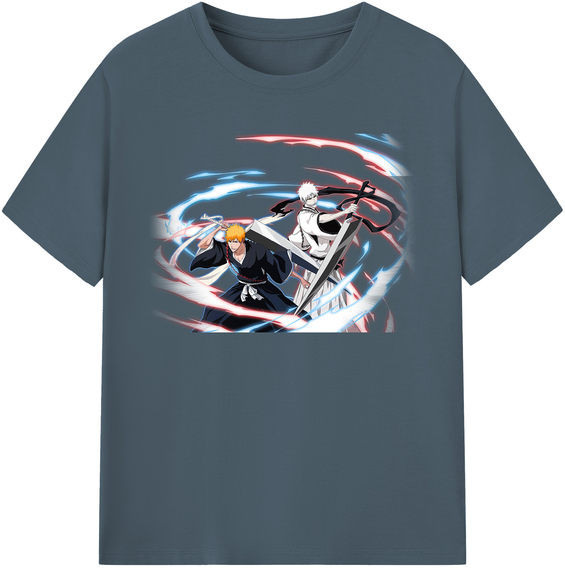 （画像用） ブリーチ 黒崎一護（くろさき いちご）BLEACH Kurosaki Ichigo 綿100％半袖Tシャツ（フロントプリント）